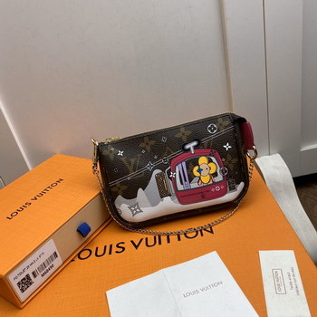 Replica Replica Louis Vuitton M68490 Mini Pochette Accessoires Damier Ebene Coated Canvas