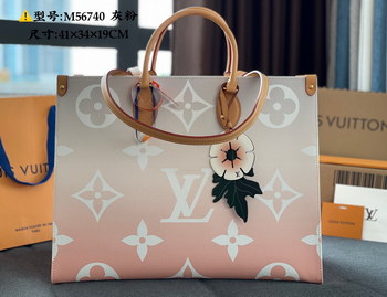 Replica New Replica Louis Vuitton M57640 ONTHEGO GM Monogram Giant Coated Canvas Brume Gray