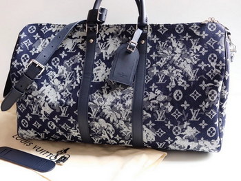 Replica Replica Louis Vuitton M57285 Keepall Bandouliere 50 Monogram Tapestry Coated Canvas