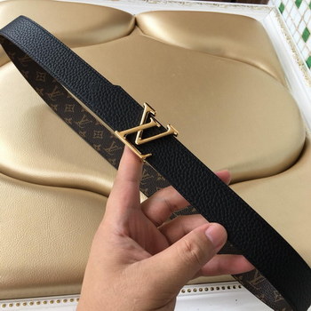 Replica Cheap Replica Louis Vuitton Men Leather Belt Width 3cm 081