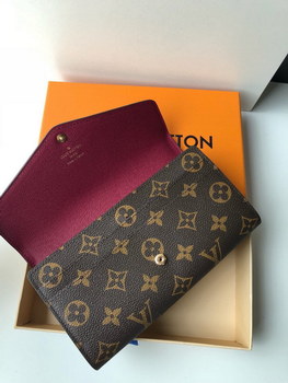 Replica Copy Louis Vuitton M62236 Women Sarah Wallet Monogram Coated Canvas Rose