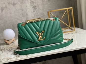 Replica AAA Replica Louis Vuitton M58664 LV New Wave Chain Bag Smooth Cowhide Leather Emerald Green