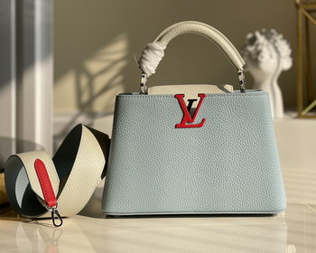 Replica Replica Louis Vuitton M548865 Capucines BB Handbag Olympe Blue Red White Taurillon Leather