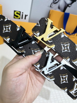 Replica Cheap Replica Louis Vuitton Men Leather Belt Width 4CM 118
