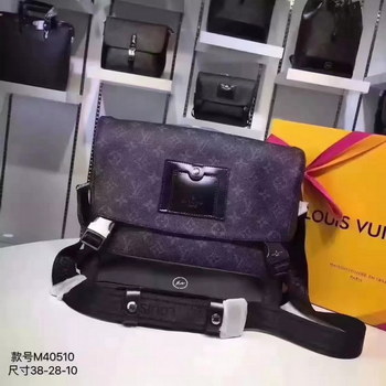 Replica Louis Vuitton M40510 Men Messenger Bags MM Voyager Monogram Eclipse Canvas