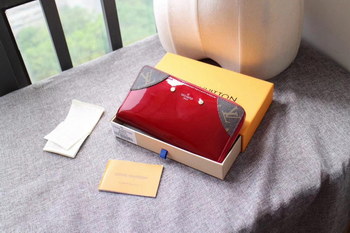 Replica Louis Vuitton M67271 Zippy Venice Patent Cowhide Leather Lining Red