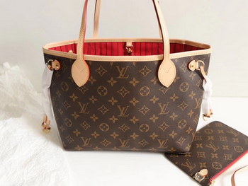 Replica Replica Louis Vuitton M41245 Neverfull PM Tote Monogram Coated Canvas