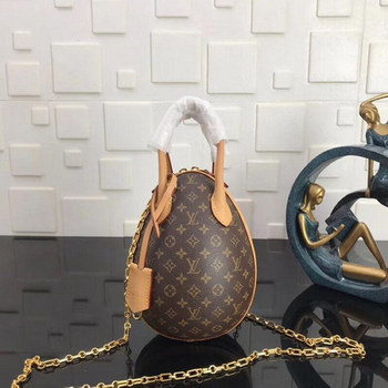Replica Replica Louis Vuitton Women LV Egg Bag Nicolas Ghesquiere Monogram Canvas and Black Calf M44587