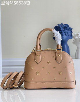 Replica Top Replica Louis Vuitton M58638 Alma BB Handbag Calfskin Leather Camel Brown