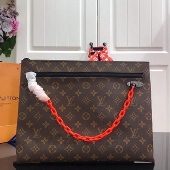 Replica Replica Louis Vuitton M44484 Men A4 Pouch Monogram Coated