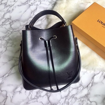 Replica Louis Vuitton M54366 Neonoe Buckle Bag Black Epi Leather