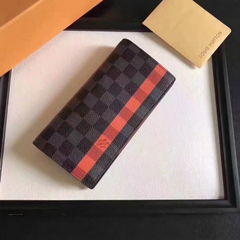 Replica Louis Vuitton N63306 Brazza Wallet Comet Damier Graphite Canvas