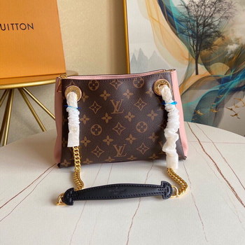 Replica Original Copy Louis Vuitton M43777 Surene BB Monogram Coated Canvas and Grained Calf Leather Rose Poudre