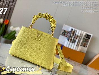 Replica Replica Top Sale Louis Vuitton Capucines BB Handbag Yellow Taurillon Leather Spring Fashion