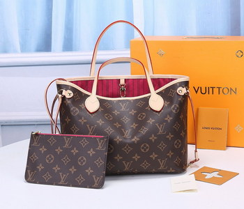 Replica Replica Louis Vuitton M41245 Neverfull PM Monogram Canvas with Natural Cowhide Trim