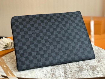 Replica Replica Louis Vuitton N64437 Men Pochette Jour GM Damier Graphite Nvprod and Epi leather