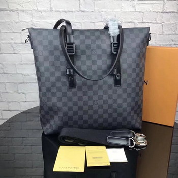 Replica Louis Vuitton N41456 Damier Graphite Canvas Skyline Tote Bag Black