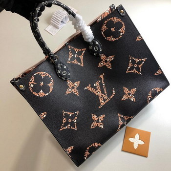 Replica New Replica Louis Vuitton Women Onthego Tote Bag Monogram Motif Black