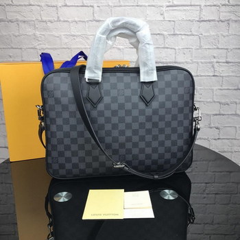 Replica Replica Louis Vuitton N63298 Men Dandy Briefcase Damier Cobalt Canvas