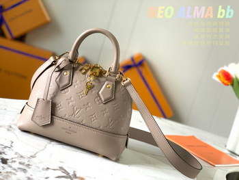 Replica Good Price Louis Vuitton M44829 NEO ALMA BB Monogram Empreinte Embossed Leather Gray