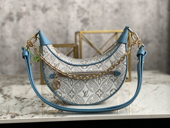 Replica Cruise 2022 Show Louis Vuitton M81094 a half moon Baguette Handbag Since 1854 Jacquard Textile Replica