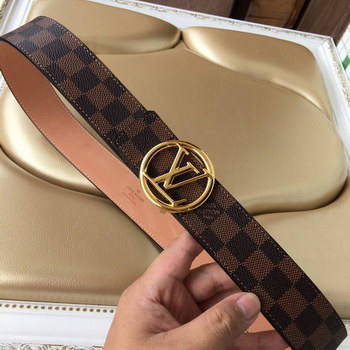 Replica Cheap Replica Louis Vuitton Men Leather Belt Width 4cm 085