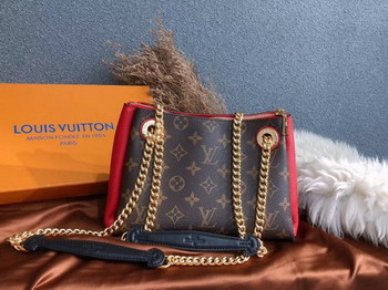 Replica Replica Louis Vuitton M43776 Surene BB Monogram Coated Canvas and Grained Calf Leather Women Shoulder Bag Cherry