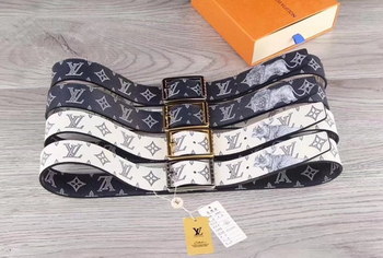 Replica Louis Vuitton 4cm Men Reversible Leather Belt 013