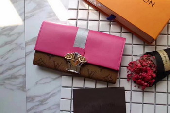 Replica Louis Vuitton M44101 Women Column Clutch Monogram and Red Leather