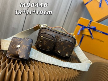 Replica New Replica Louis Vuitton M80446 Utility Crossbody Bag Monogram Coated Canvas