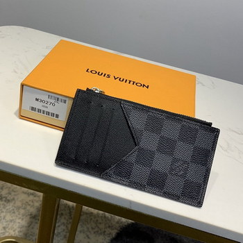 Replica Replica Louis Vuitton N64038 Men Coin Card Holder Damier Graphite coated canvas