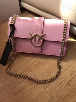 Replica Gucci PINKO Leather Women Shoulder Bag Pink