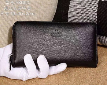 Replica 2017 New Gucci 53086 Men Leather Wallet Black