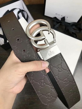 Replica Cheap Replica Gucci Men Belt Width 38cm With Bronze Silver Buckle 054