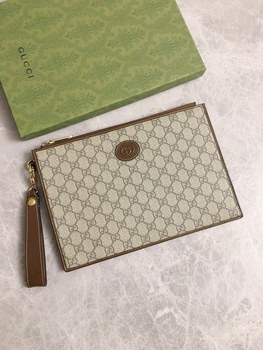 Replica Cheap Gucci Men and Womens Puch Brown GG Supreme Canvas Brown 672953