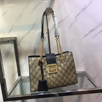 Replica Origianl Gucci 498156 Padlock Small GG Bees Shoulder Bag