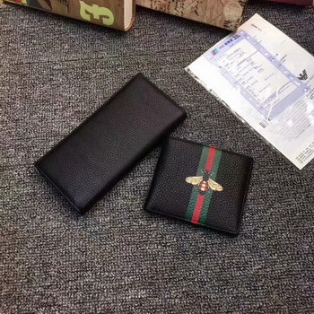 Replica Best Price Gucci Men Leather Wallet With Box