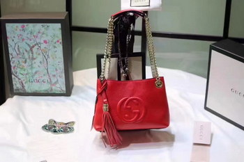 Replica Gucci 387043 Soho Leather Shoulder Bags Red