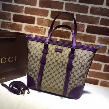 Replica Original Gucci 387602 GG Supreme Women Tote Bag Purple