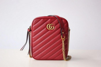 Replica Replica Gucci 550155 Women GG Marmont Mini Shoulder Bag Red