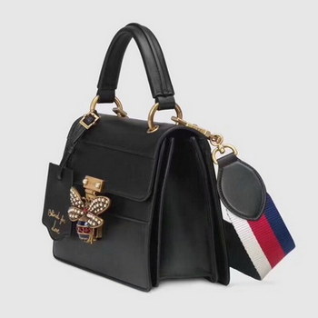 Replica Highest Quality Gucci 476541 Queen Margaret Small Top Handle Bag Black