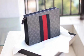 Replica Gucci 475316 GG Supreme Web Cosmetic Case Black