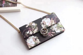 Replica Gucci 40934 Lcon Printing Chain Wallet Black