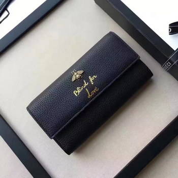 Replica Gucci 454070 Animalier Continental Wallet Black