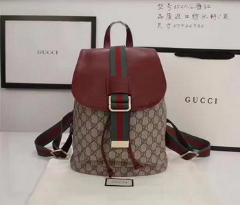 Replica Gucci 2017 Women Backpack GG Supreme Red Leather