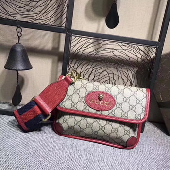 Replica Gucci 489617 GucciTotem GG Supreme Messenger Bag Red