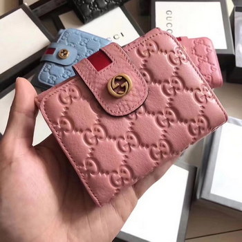 Replica Gucci 853A Gucci Signature Women Wallet Pink
