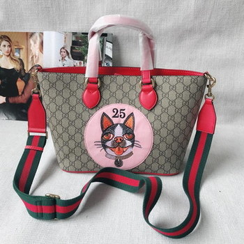 Replica Gucci 473887 GG Supreme Bosco Tote Red