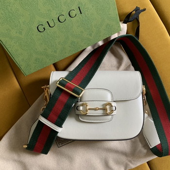 Replica Replica Gucci 658574 Horsebit 1955 Mini Bag White Leather