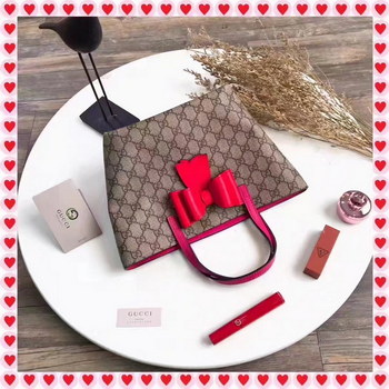 Replica Gucci 487232 Rem Mini Women GG Supreme Tote Bag Red